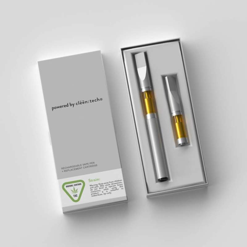 cannabis vape pen and replacement cartridge white label packaging